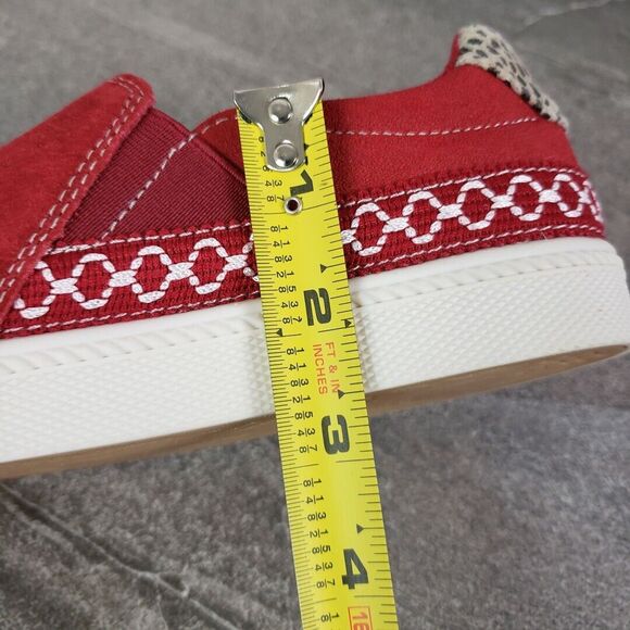 Earth Origins Shoes Womens 7 W Red Suede Slip-Ons Zandel Casual Comfort - Picture 12 of 12